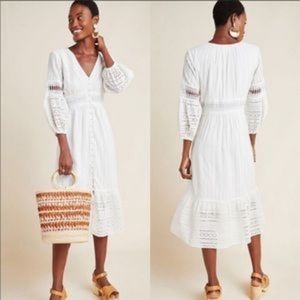 Anthropologie | Ebba Eyelet Cutouts Midi Dress 6